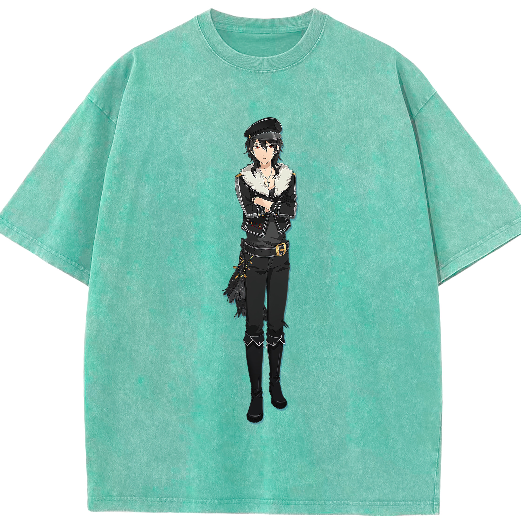（画像用） あんさんぶるスターズ! Ensemble Stars 綿100% ヴィンテージ風 半袖Tシャツ（フロントプリント）